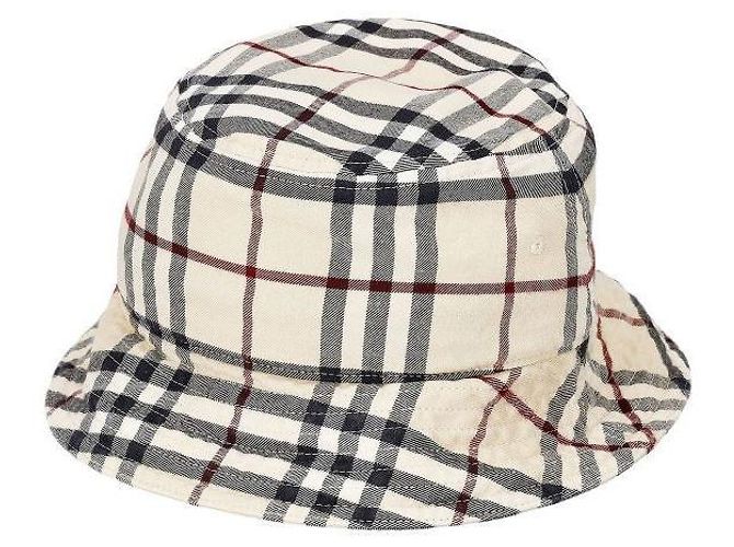 Burberry Chapéu bucket de algodão Check