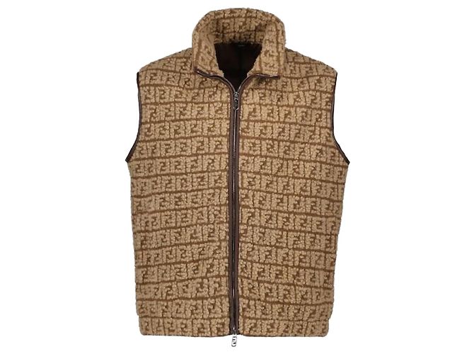 Fendi FF Teddy Weste Braun