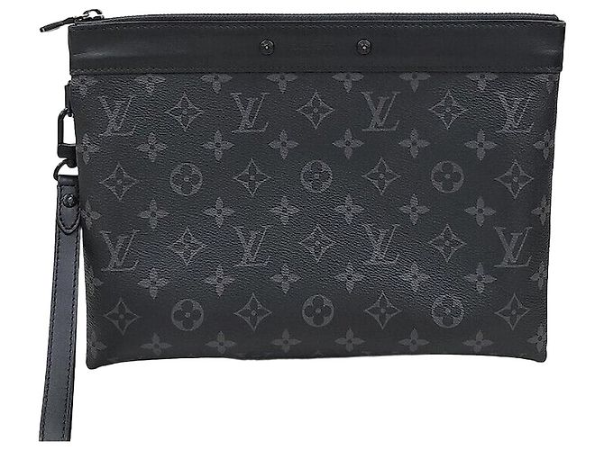 Louis Vuitton Clutch Eclipse Monogram Pochette To Go Preto