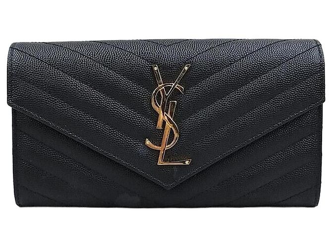 Saint Laurent Cartera Larga Monogram Flap