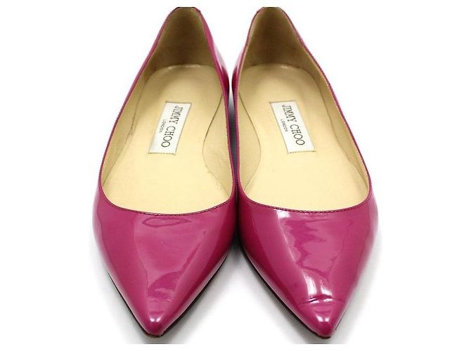 Jimmy Choo Lackschuh-Flachschuhe Lila
