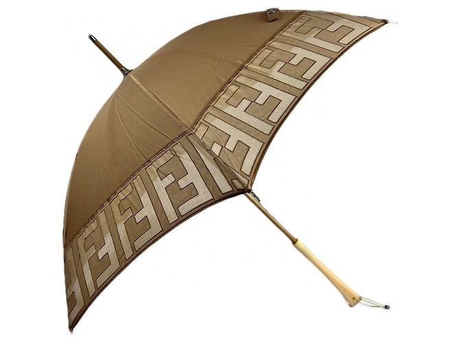 Fendi Guarda-chuva Logo Marrom