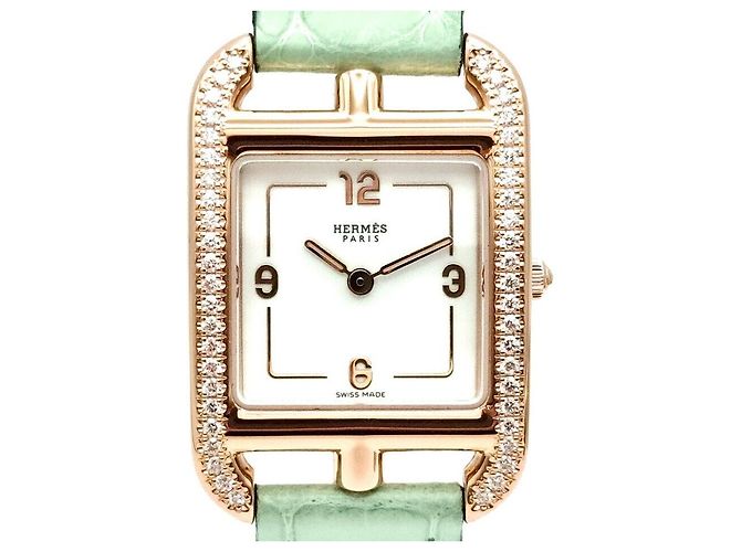 Hermès Reloj Cape Code de Oro y Diamantes Rosa