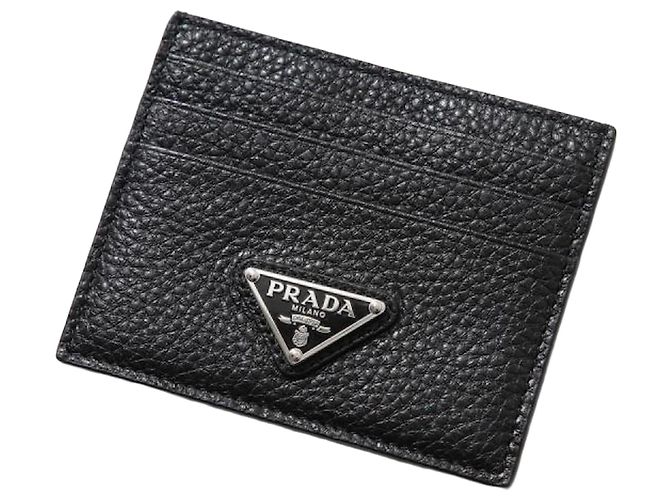 Prada Lederkartenetui Schwarz 
