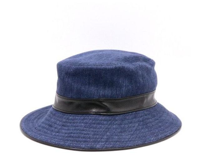 Hermès Sombrero bucket de denim Azul
