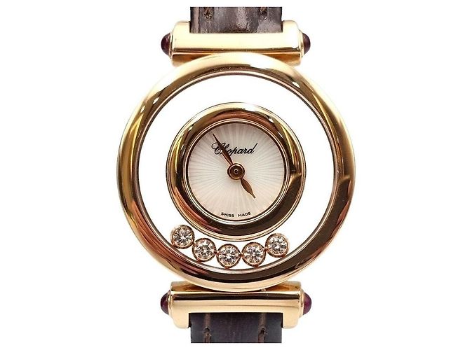 Chopard Relógio Happy Moving Diamond Dourado