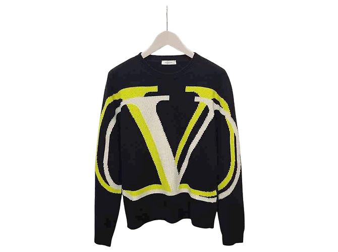 Valentino Rundstrick Black Neon Garavani Schwarz