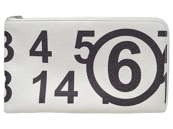 Maison Martin Margiela Bolso de mano de cuero blanco Num
