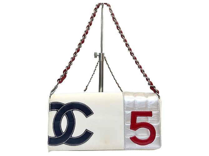 Chanel Série de bolsas baguette em canvas com corrente Multicor