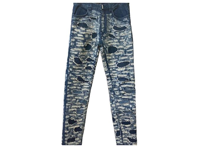 Givenchy Pantaloni in denim distrutto blu medio