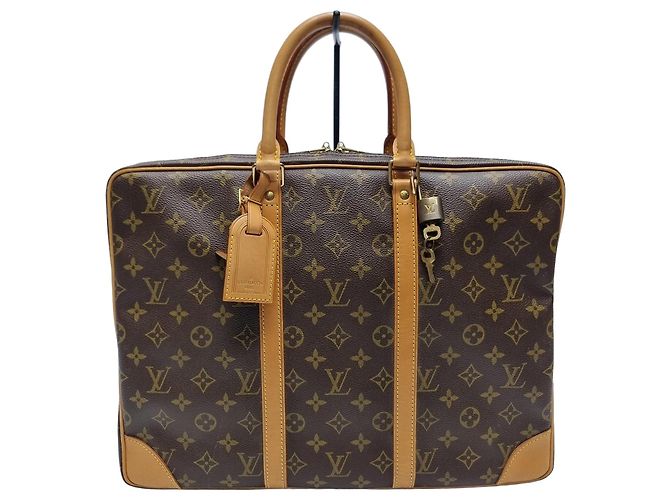 Louis Vuitton Porte-documents Monogram Briefcase (Grade Unisex) Marron
