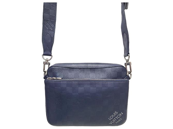 Louis Vuitton Borsa a tracolla Damier Trio Blu Zaffiro