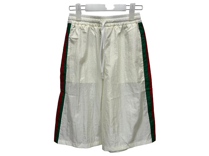Gucci Nylon-Bermuda-Shorts Weiß