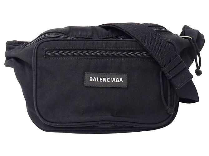 Borsa a mano in nylon nero Balenciaga