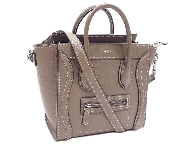 Céline Celine Luggage Nano Shopper Handtasche Grau