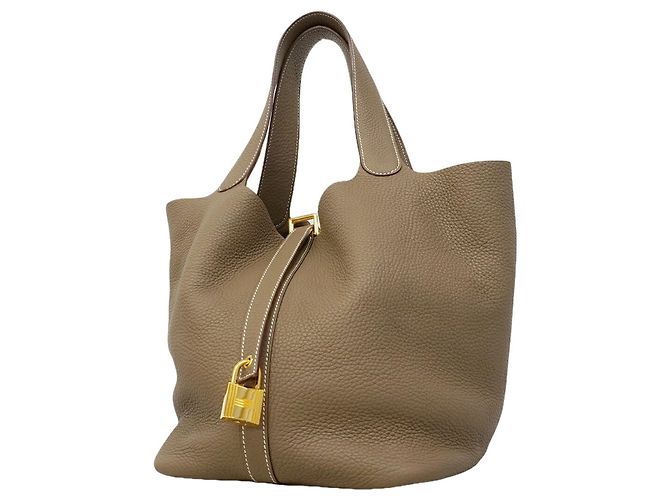 Hermès Bolsa Hermes Picotin Lock GM Taupe