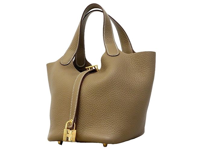 Hermès Sac à main Hermes Picotin Lock PM Taupe