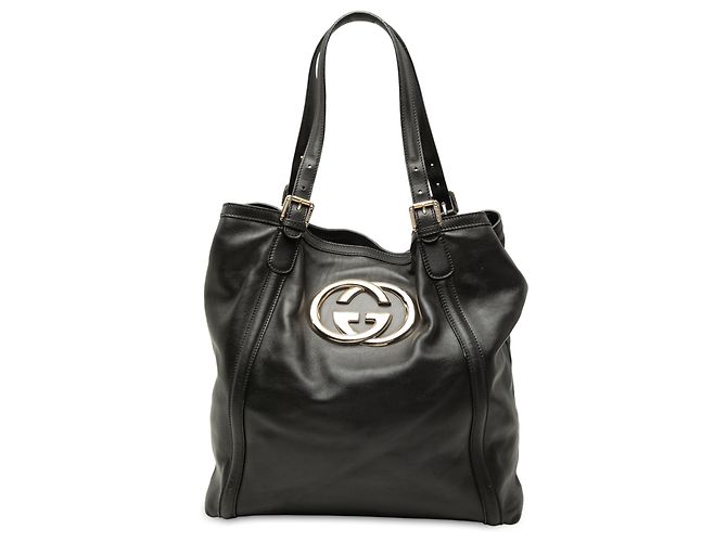Tote Britt em couro de bezerro preto Gucci