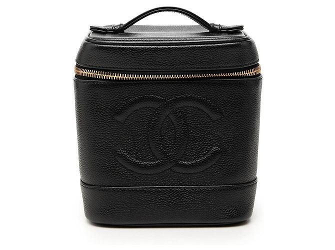 Vanity Case Chanel Black CC Caviar Noir