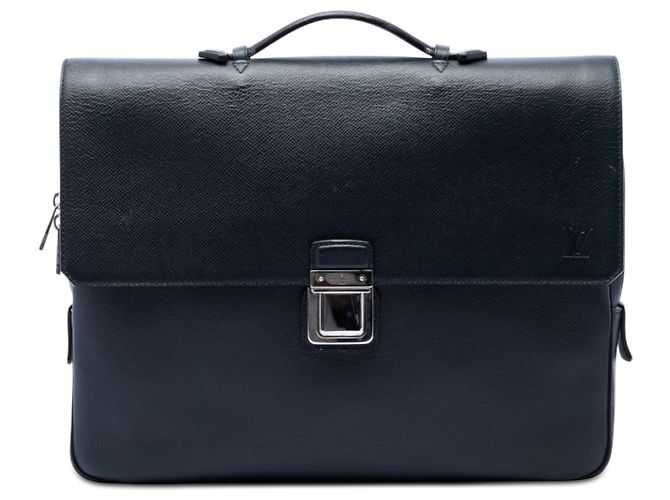 Louis Vuitton Blue Taiga Vassili PM Azul Azul marinho