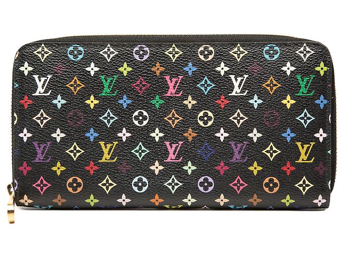 Louis Vuitton Black Monogram Multicolore Zippy Wallet