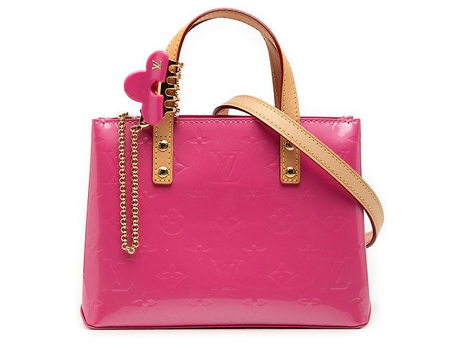 Fermaglio per capelli Louis Vuitton Rosa Monogram Vernis Reade PM