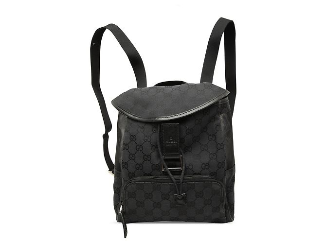Gucci Black GG Canvas Backpack