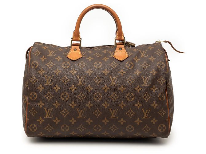 Louis Vuitton Marron Monogram Speedy 35