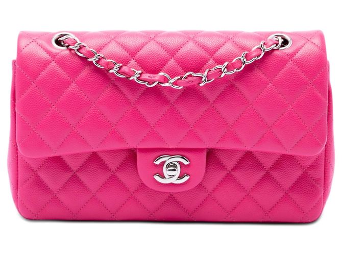 Chanel Rosa Medium Classic Caviar Double Flap