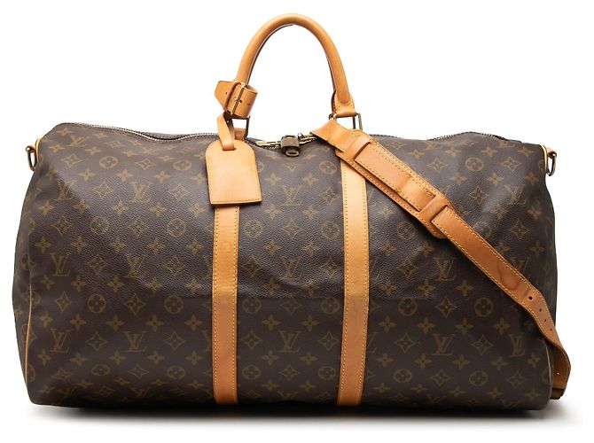 Louis Vuitton Marrom Monogram Keepall Bandouliere 55