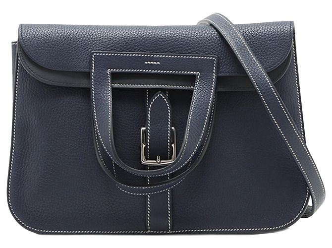 Hermès Blue Clemence Halzan 31 Bleu Bleu Marine