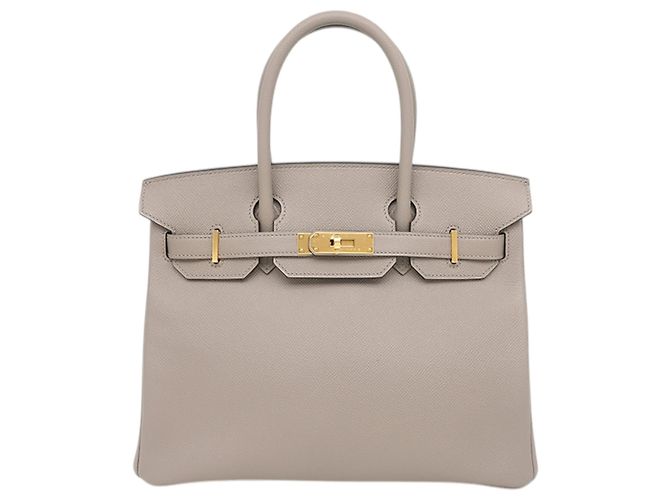 Hermès Marrom Epsom Birkin Retourne 30 Taupe