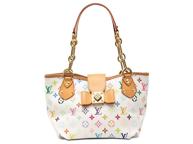 Louis Vuitton White Monogram Multicolore Annie MM Bianco