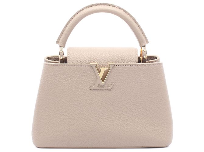 Louis Vuitton Beige Taurillon Capucines BB Bege