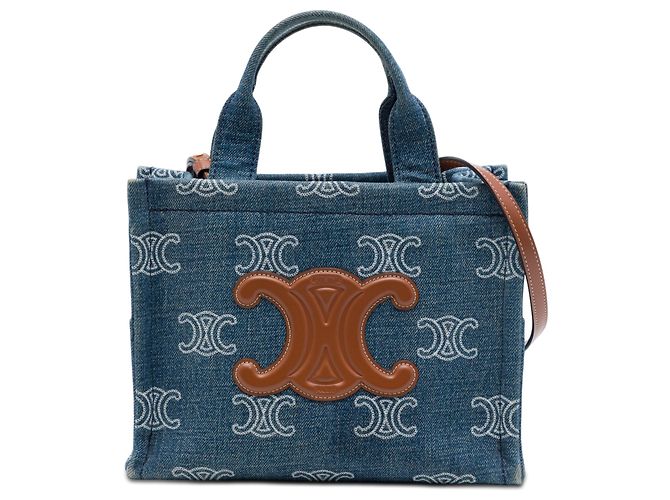 Céline Bolso Thais Triomphe en denim azul Small de Celine