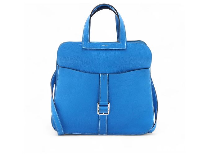 Hermès Blue Clemence Halzan 31 Blau