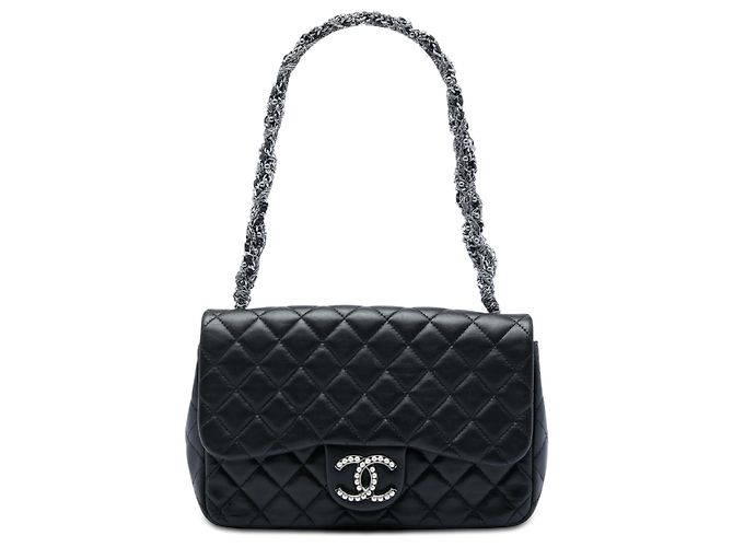 Chanel Black Medium Quilted Lambskin Westminster Pearl Flap Noir