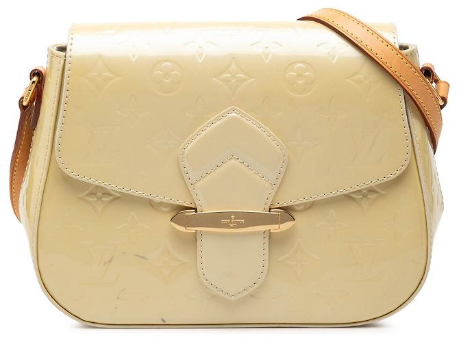 Louis Vuitton Marrom Monogram Vernis Bellflower GM Bege
