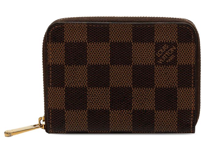 Monedero Zippy Damier Ebene marrón Louis Vuitton Castaño