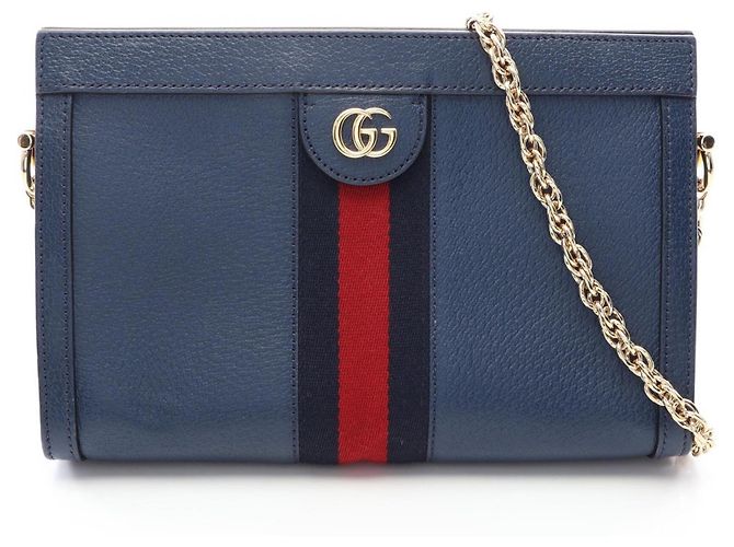 Borsa Gucci Ophidia Small Sherry Line Blu navy