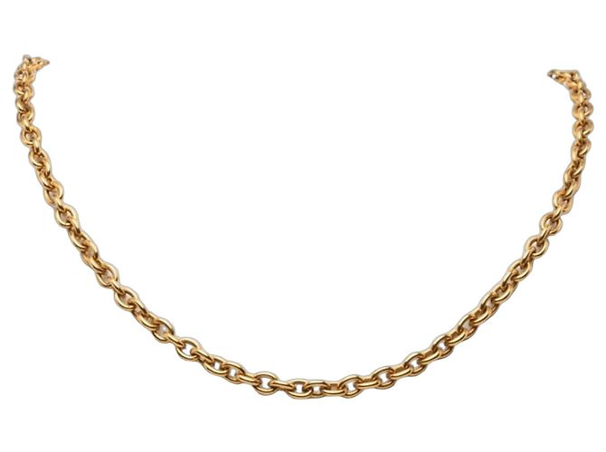 Collana lunga a catena vintage Chanel in oro D'oro