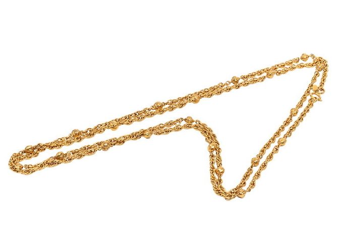 Collana con lunga catena vintage Chanel D'oro