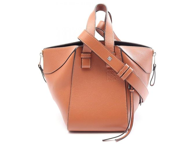 Bolsa Hammock Loewe - Bolsa de mão compacta em couro Marrom