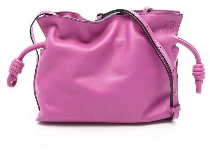 Clutch e bolsa de ombro mini Flamenco Loewe Roxo