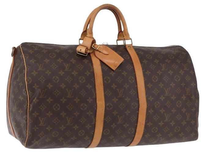 Louis Vuitton Keepall Bandoulière Monogram 55 Brown