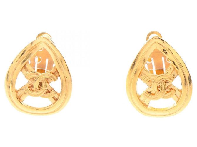 Orecchini Chanel Coco Mark Teardrop D'oro 
