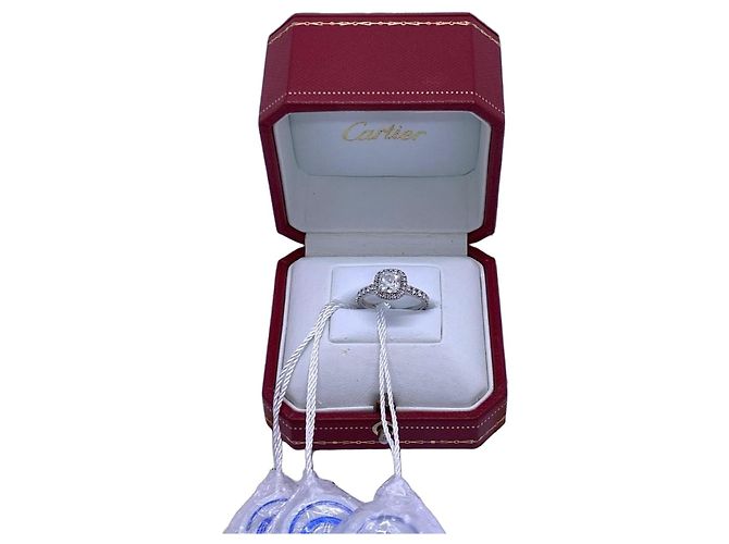 Cartier Destinee Platinring mit Diamant Silber