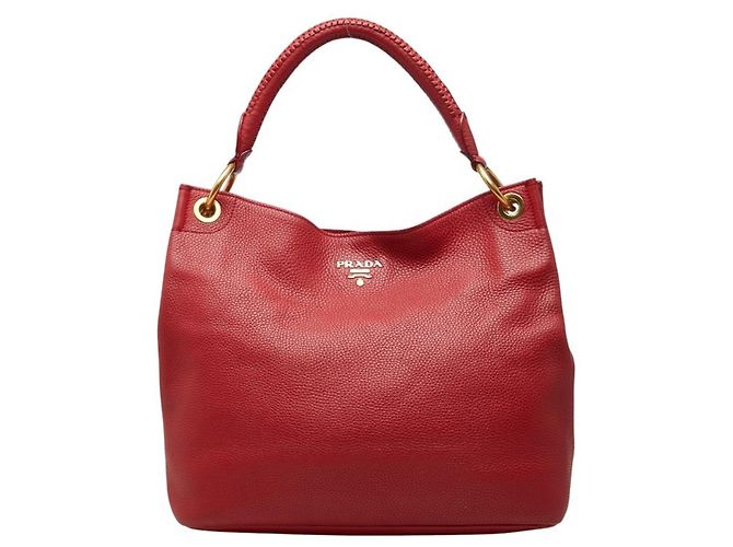 Borsa Tote a Spalla Prada Logo Rosso