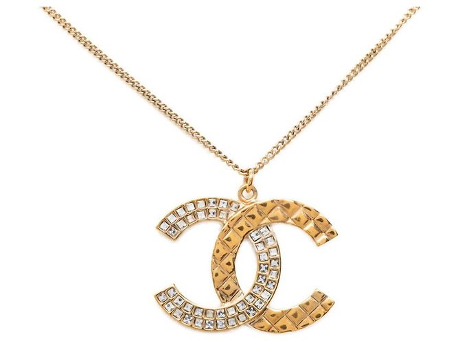 Collana con pendente a catena con il logo Coco di Chanel D'oro