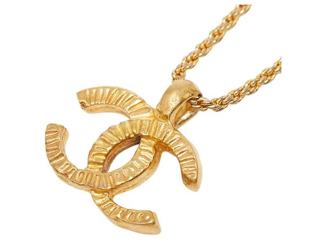 Collana con pendente Coco Mark placcato oro Chanel D'oro